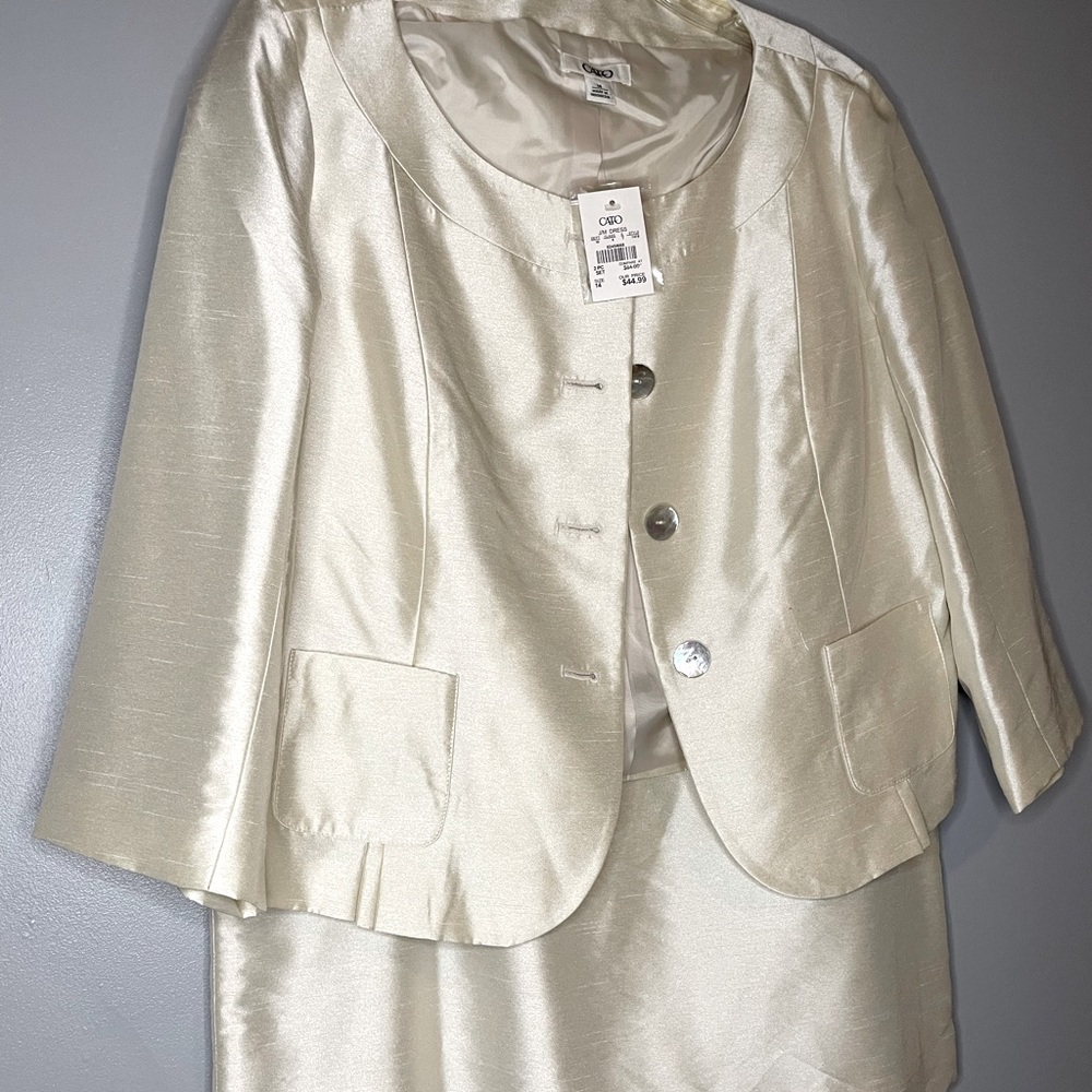 NWT Cream Jacket and Skirt Set